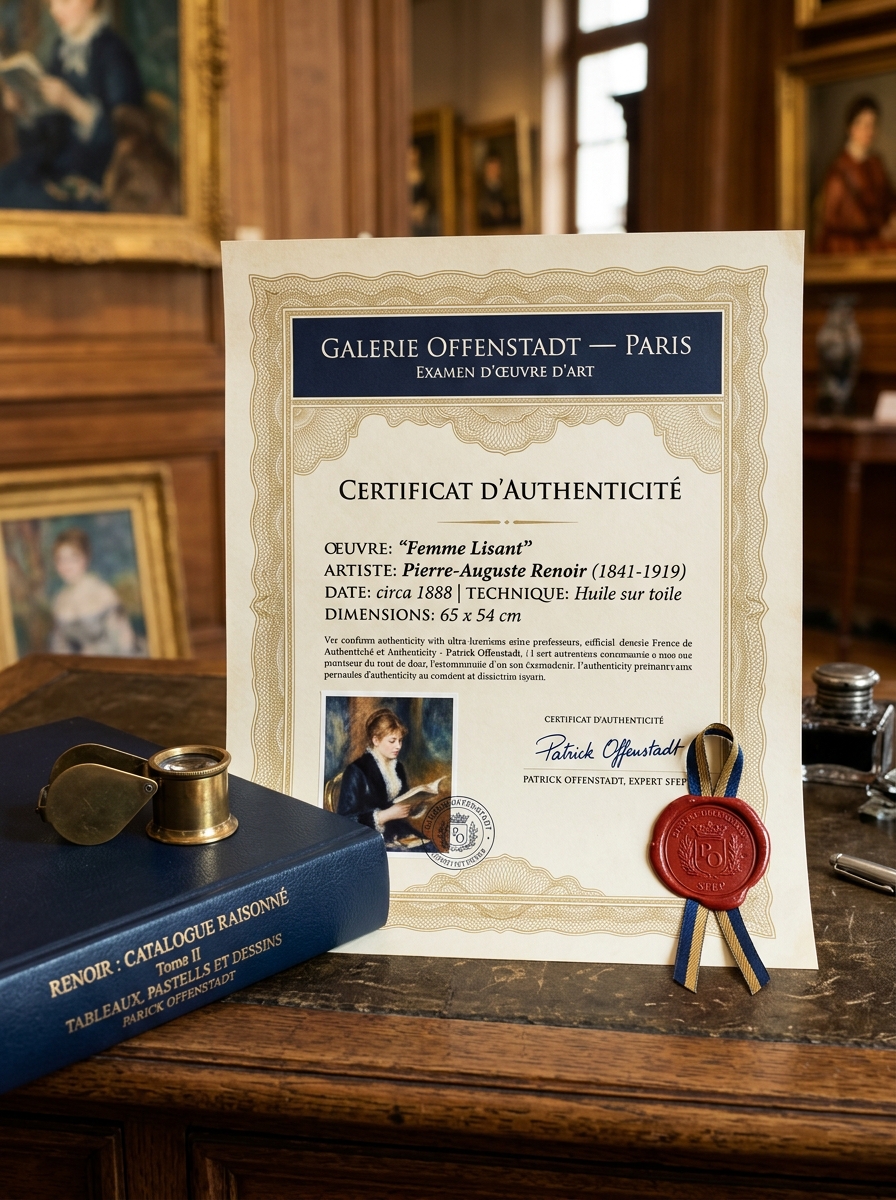 Certificat d'Authenticité Officiel & Examen d'Œuvre